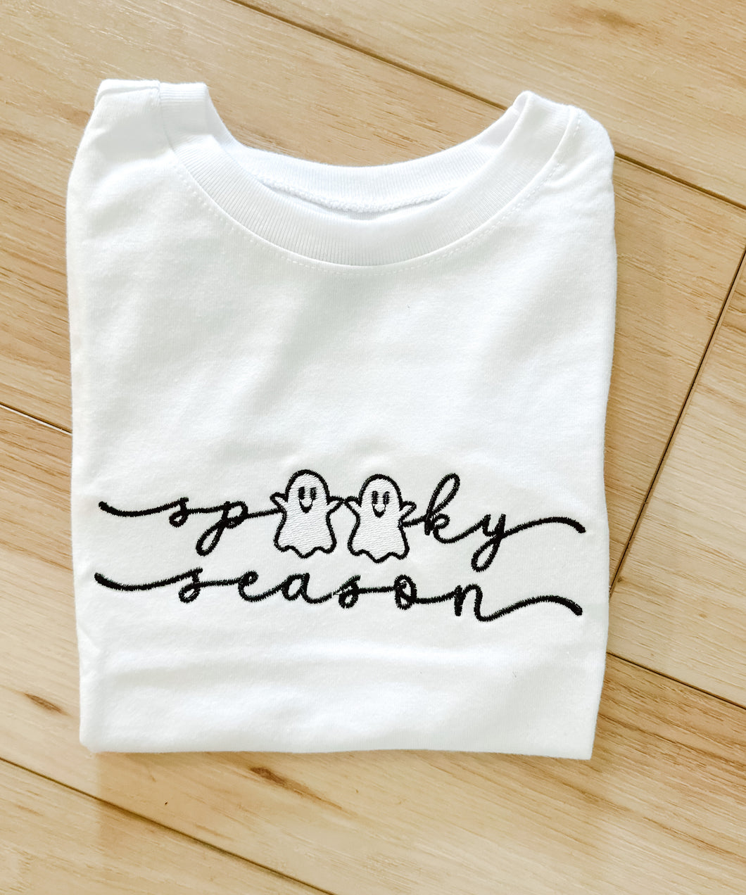 Embroidered spooky season tee