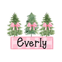 Load image into Gallery viewer, Vintage Girls Christmas tree name top
