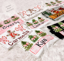 Load image into Gallery viewer, Vintage Girls Christmas tree name top
