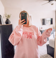 Embroidered Jesus saves I spend sweatshirt