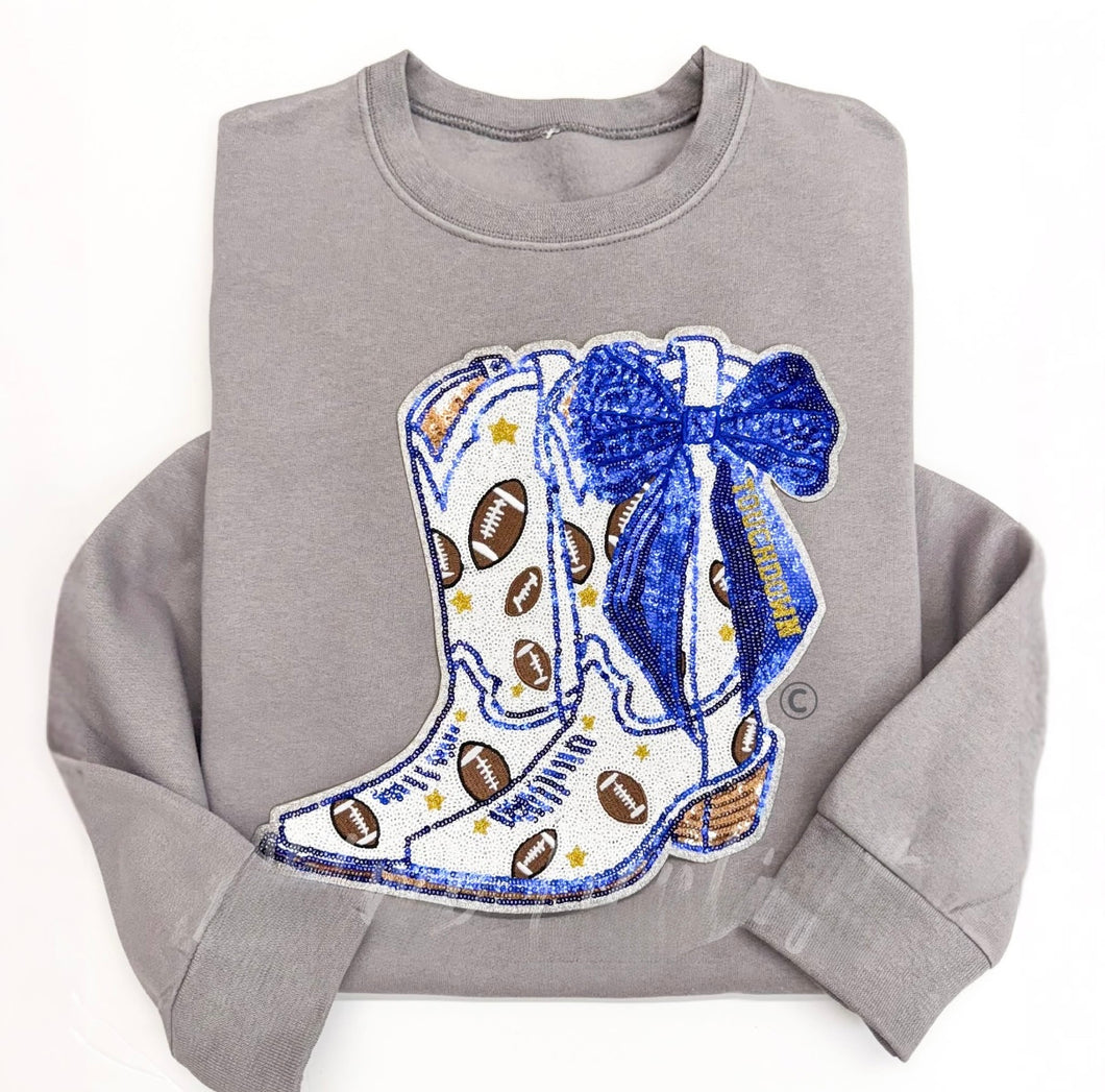 Touchdown sequin patch sweatshirt