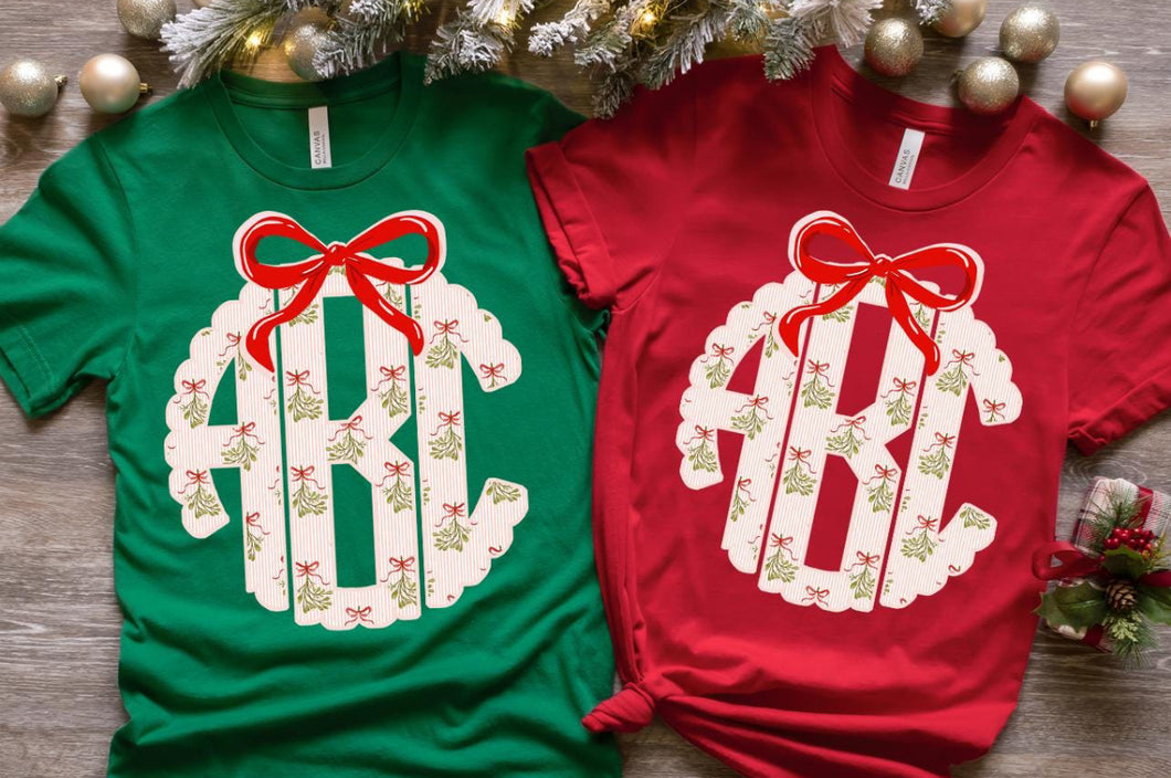 Christmas tree monogram