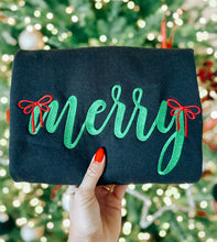Load image into Gallery viewer, Embroidered Merry Sweatshirt
