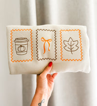 Load image into Gallery viewer, Embroidered fall patchwork sweater

