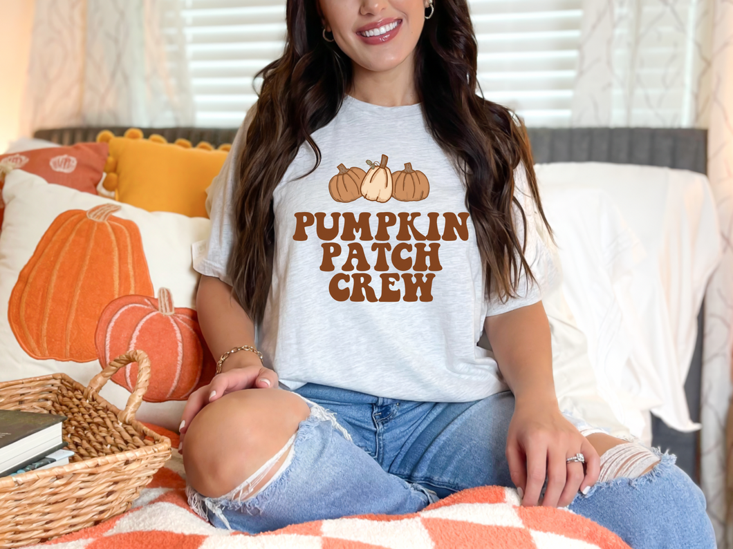 Family Pumpkin patch crew tee