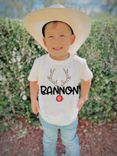 Load image into Gallery viewer, Rudolph name tees
