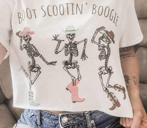 Boot Scootin’ boogie cropped tee