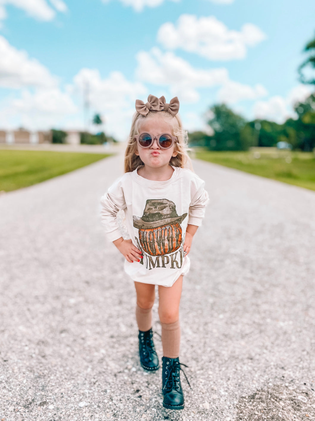 Howdy pumpkin romper