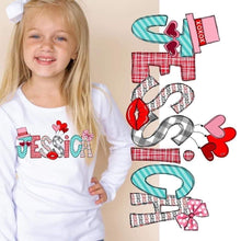 Load image into Gallery viewer, Valentines custom name tee
