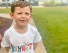 Load image into Gallery viewer, Santa’s reindeers custom tee
