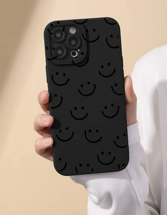 Black smile phone case